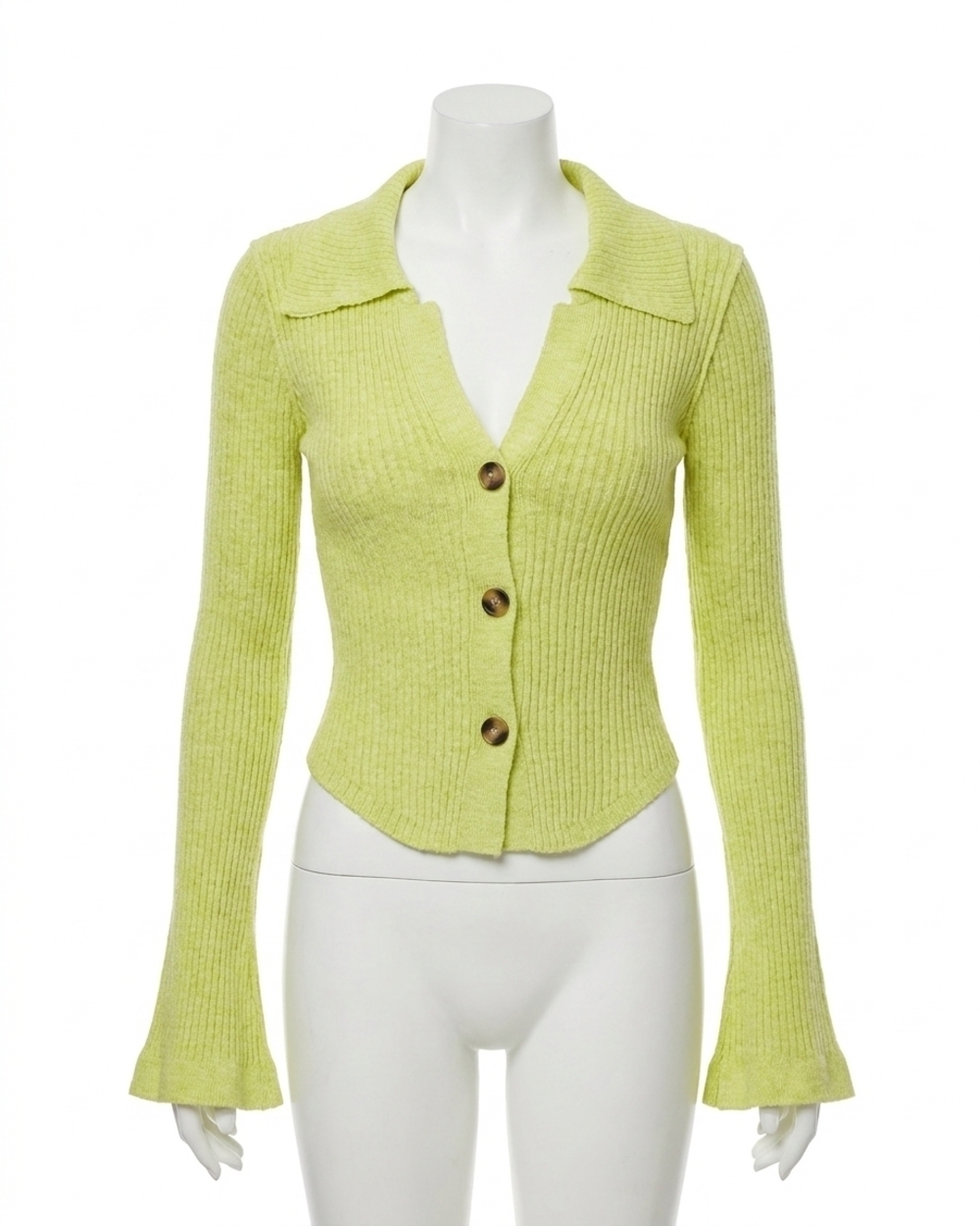 NEW BY TOGETHER kaia cardigan top in neon yellow